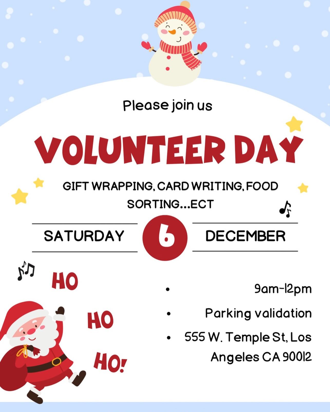 📅 This Saturday, 12/6/25 • 9:00am–12:00pm
📍 Cathedral of Our Lady of the Angels (DTLA)
Our final Saturday volunteer day before Delivery Day (12/13/25)! Come lend a hand:
🎁Gift wrapping
🥫Sorting/packing food boxes
💌Card writing
All day Saturday: we’ll be accepting donor gift drop‑offs at the Cathedral. 🎁 Thank you for keeping the giving going!
Bring a friend, wear comfy clothes, and come as you are—no experience needed. Questions? DM us. See you Saturday!
#VolunteerDay #adoptafamilyla #giveback #fypage #communitylove