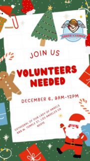 Volunteer Day is TODAY (Sat 12/06)! 🎉
Last day to prep for Delivery Day next Saturday (12/13).
All are welcome—help with gifts, food boxes, wrapping, and cards.
DM for details! 💌
#Volunteer #CommunityCare #HolidayGiving #DMToHelp #adoptafamilyla