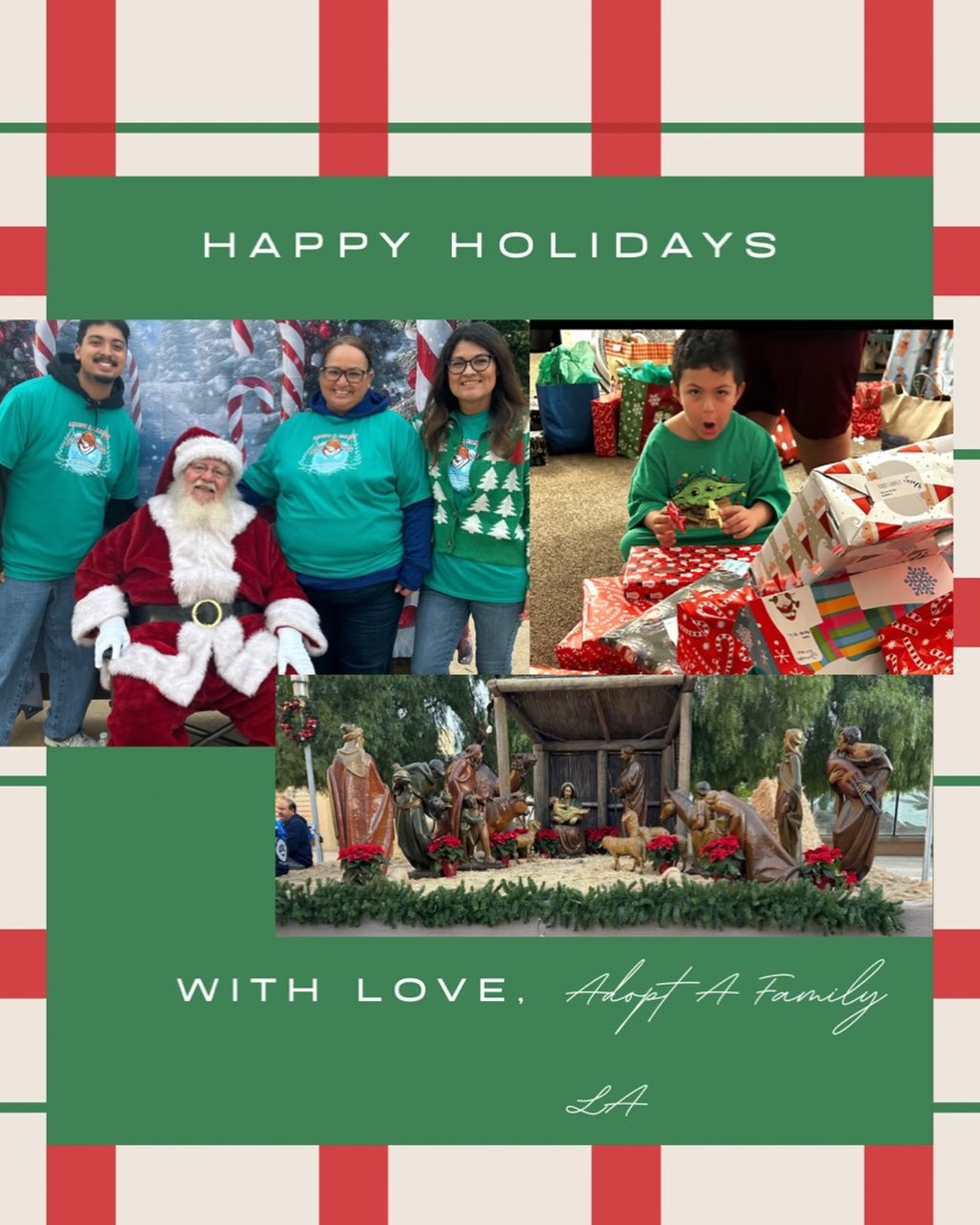 🎄✨ Merry Christmas from Adopt a Family LA! ✨🎄
From the bottom of our hearts, thank you to the incredible volunteers who have helped keep the magic of Christmas alive for 35 years. Your generosity, time, and love have made the holidays brighter for so many families.
We’re hoping all of the families who were adopted this season are enjoying a warm, joyful, and memorable Christmas today. ❤️
Here’s to community, kindness, and the true spirit of the season. Merry Christmas, everyone! 🎁🎄
#adoptafamilyla #giveback #community #losangeles #fyp