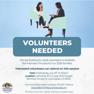 🎄 Christmas in July? We couldn't let the month end without kicking off our first information session of the year!⁠
⁠
As we begin preparing for our 2026 Adopt-A-Family Program, we're looking for adults 18 and older who are interested in volunteering during our Family Interview Process.⁠
⁠
📅 Tuesday, July 29⁠
🕠 5:30 PM⁠
📍 @olacathedral⁠
⁠
Join us to learn more about this incredible opportunity where you get to meet wonderful families hoping to have a brighter Christmas. We hope to see you there!⁠
⁠
#ChristmasInJuly #AdoptAFamily #Volunteer #DowntownLA #InfoSession #JoinUs
